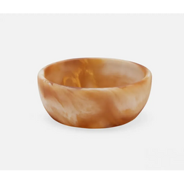 HUGO - AMBER SWIRLED SERVING BOWL RESIN 4x1.5 PACK/2
