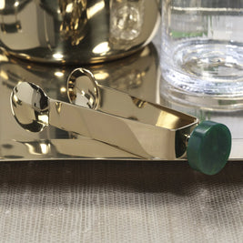 SPIGA ICE TONG - GOLD WITH GREEN ACCENT