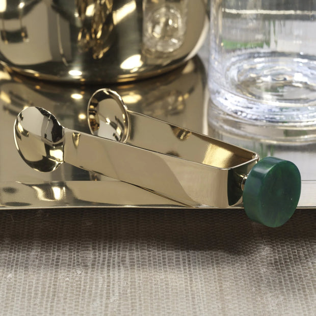 SPIGA ICE TONG - GOLD WITH GREEN ACCENT
