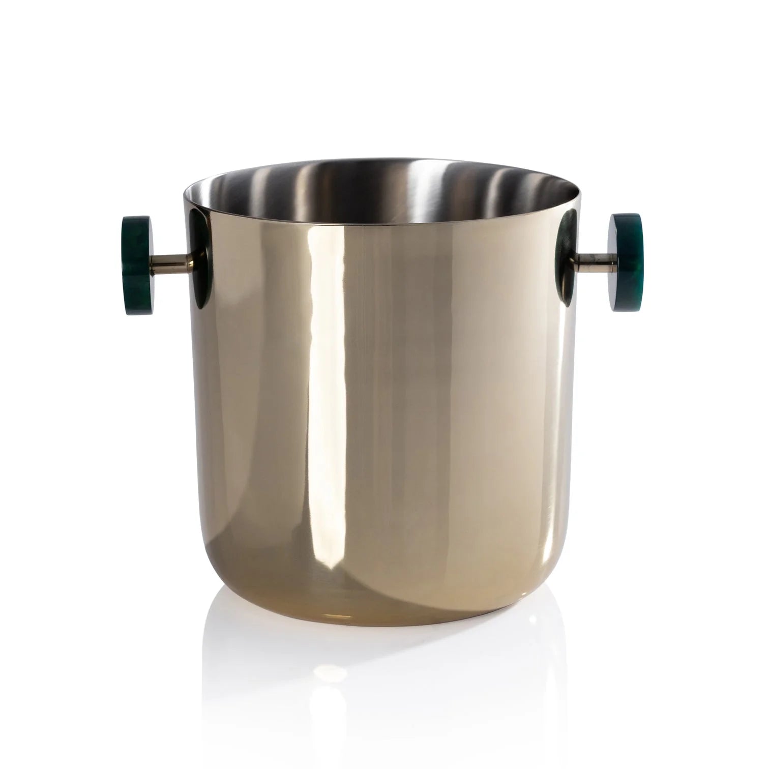 SPIGA ICE BUCKET - GOLD WITH GREEN ACCENTS
