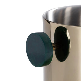 SPIGA ICE BUCKET - GOLD WITH GREEN ACCENTS