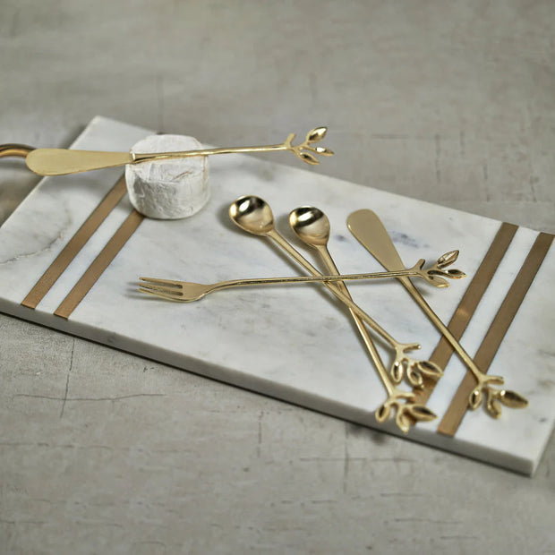 LEAVES COCKTAIL SPREADERS - GOLD - SET OF 4