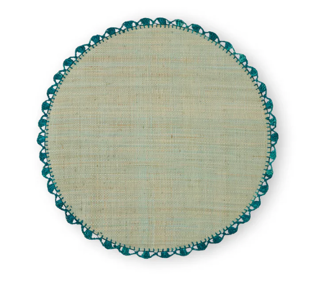 SET OF 2 LIGHT BLUE PLACEMAT OTTANIO EDGE