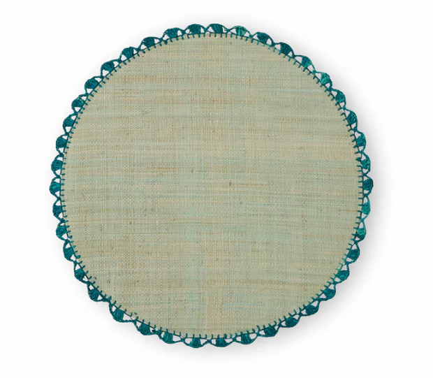 SET OF 2 LIGHT BLUE PLACEMAT OTTANIO EDGE