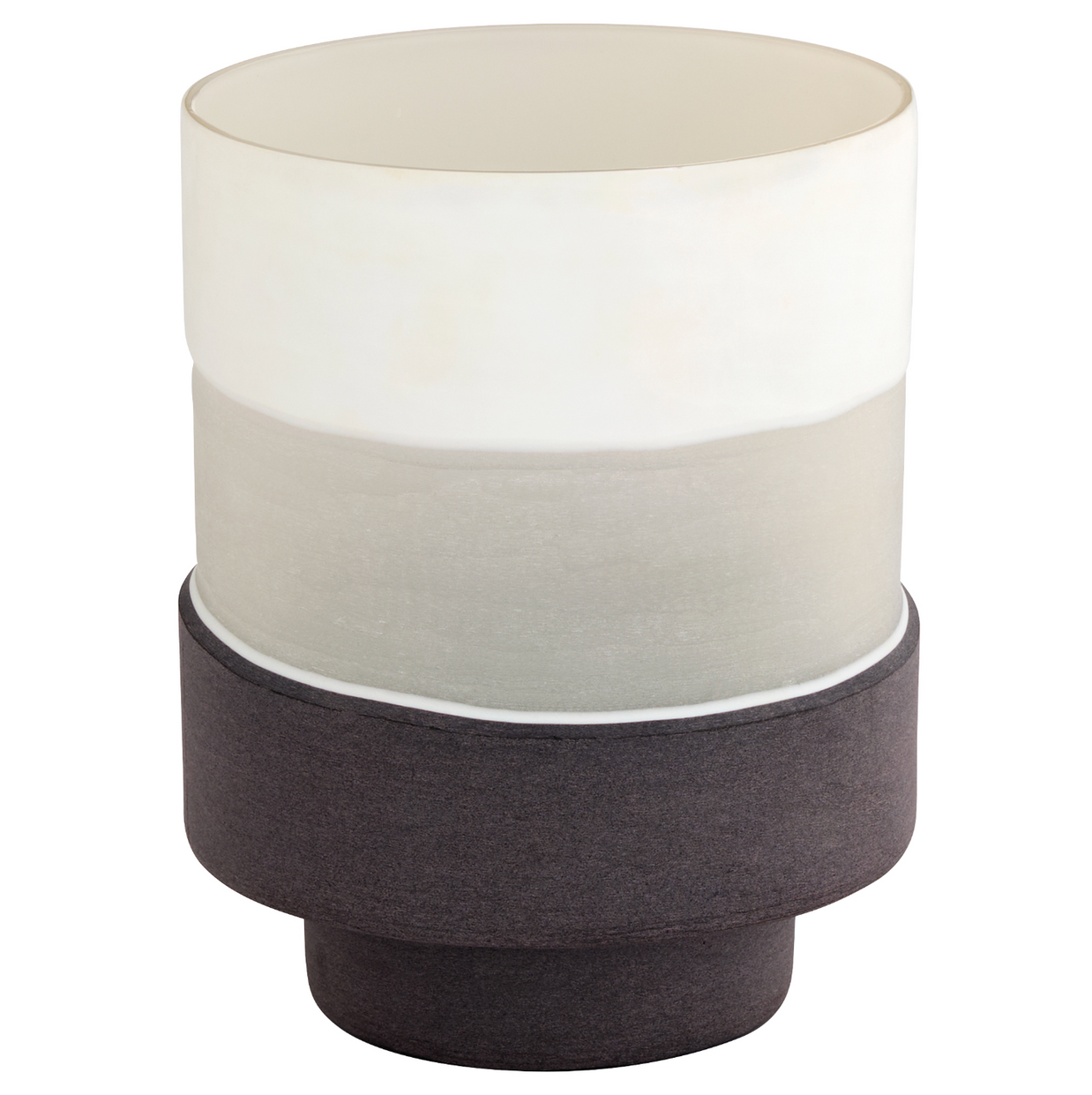 MESA VASE CREAM BLACK SMALL