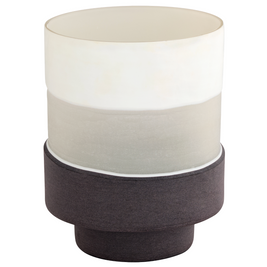 MESA VASE CREAM BLACK SMALL