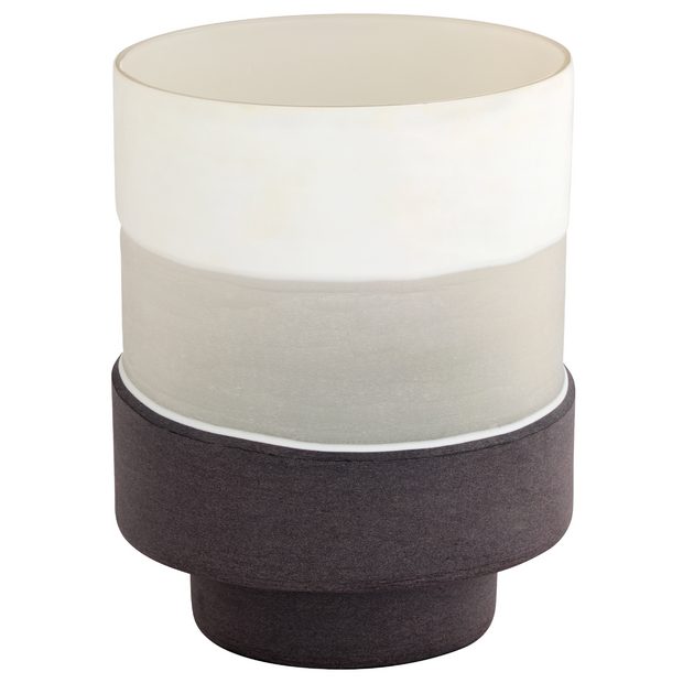 MESA VASE CREAM BLACK SMALL