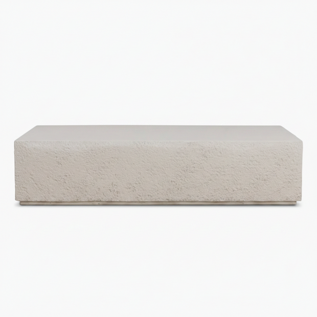 Otero Rectangular Outdoor Coffee Table Blanc Stone