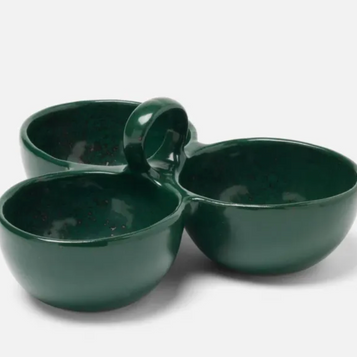 DESMOND DARK GREEN SALT GRAZE SNACK BOWL