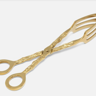 ARBOR POLISHED GOLD TWIG DERVONG TONGS BRASS