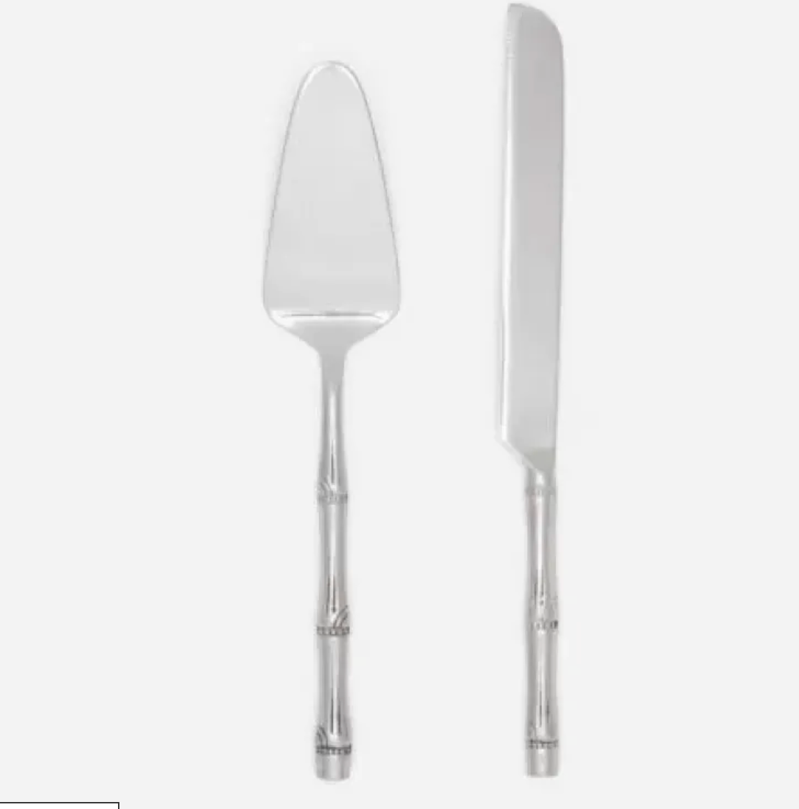 LILIANA POLISHED SILVER CAKE SERVING 2 PIECE SET