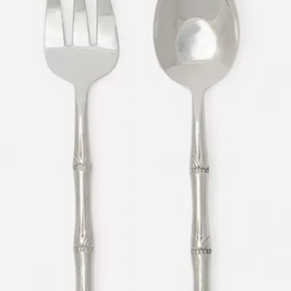 LILIANA POLISHED SILVER SERVING SET 2 PIECE SET