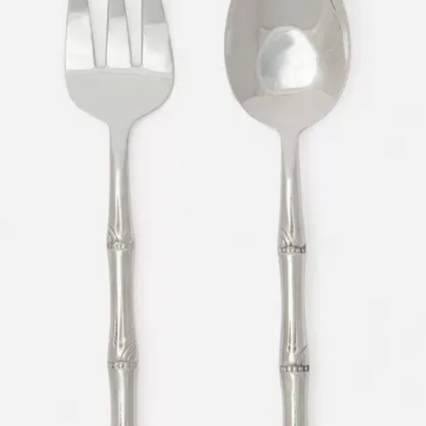 LILIANA POLISHED SILVER SERVING SET 2 PIECE SET