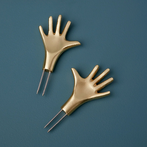 GOLD CORN HOLDERS, HANDS