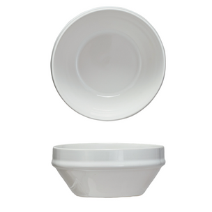 STONEWARE BOWL, ANTIQUE WHITE