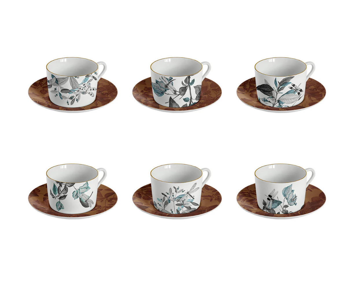BLACK DRAGON POOL TEA CUPS