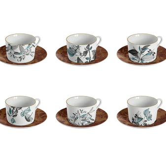 BLACK DRAGON POOL TEA CUPS