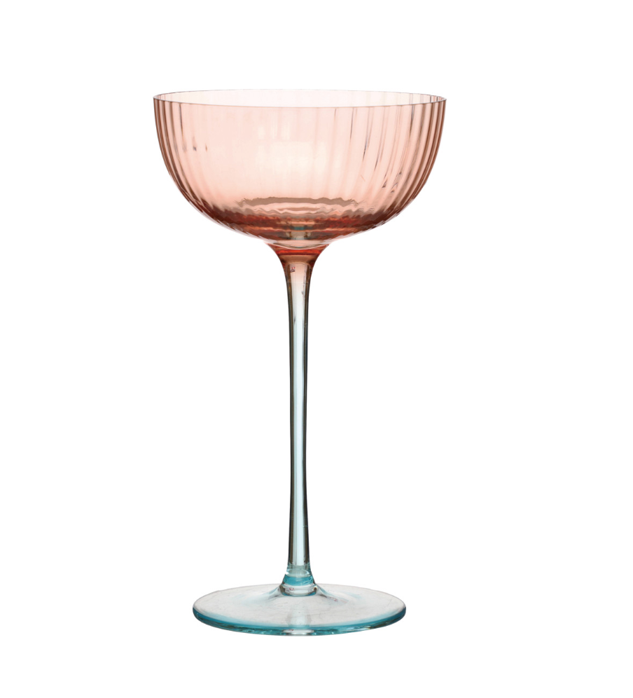 8OZ TWO-WONE STEMMED FLUTED COUPE GLASS
