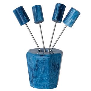 HOLDER WITH APPETIZER PICK, SET OF 5