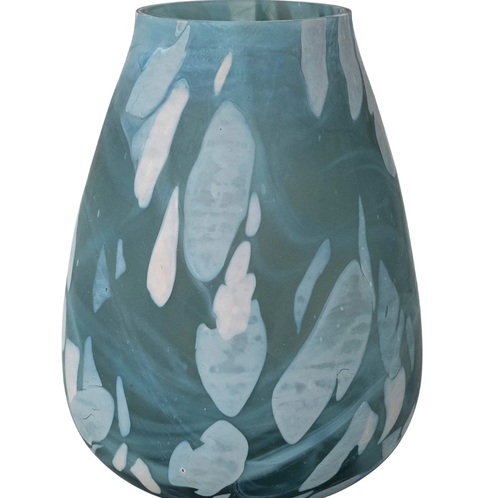 ART GLASS HURRICANE VASE