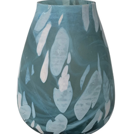 ART GLASS HURRICANE VASE