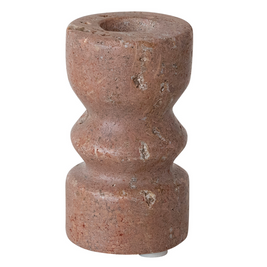 RED TRAVERTINE TAPER HOLDER