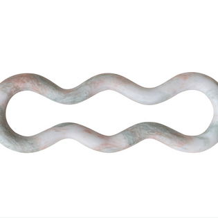 MARBLE ORGANIC SHAPED TRIVET, GREEN MELANGE