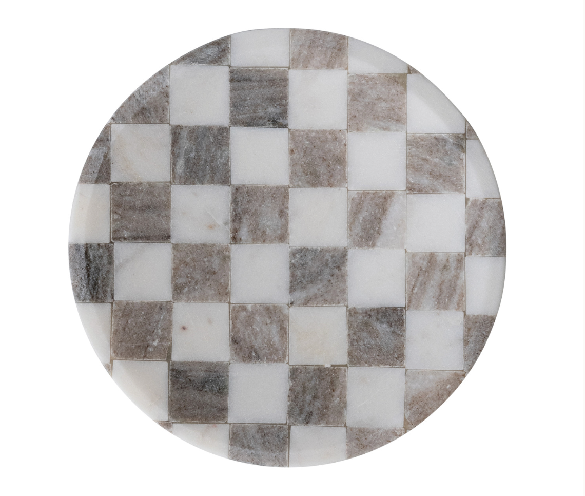 MARBLE CHECKERED CHEESE SERVING TRAY