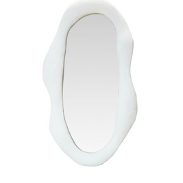 RESIN WALL MIRROR W/ DEBOSSED LINED, VOLCANO FINISH