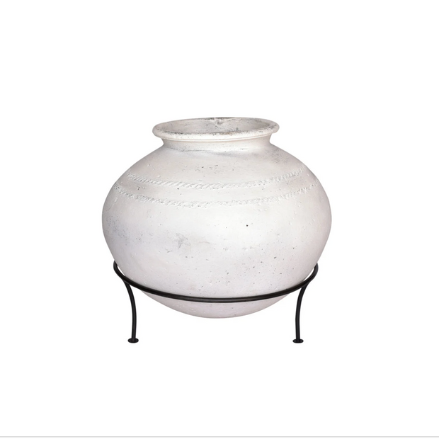 OLD WATER CONTAINER ON STAND