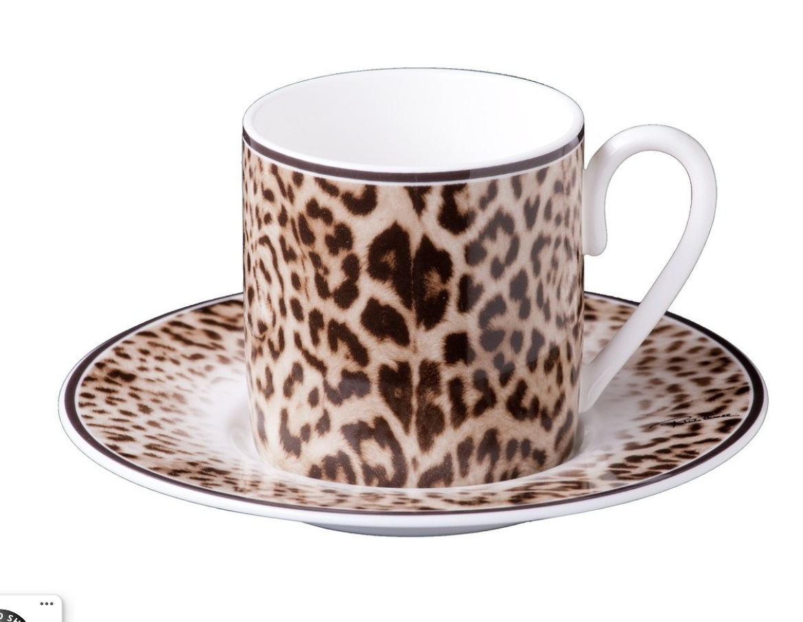 COFFE CUP & SAUCER JAGUAR SET OF 2