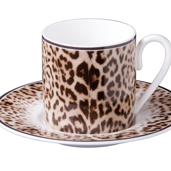 COFFE CUP & SAUCER JAGUAR SET OF 2