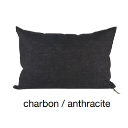 CRUMPLED WASHED LINEN - CHARBON/ANTHRACITE 20x20