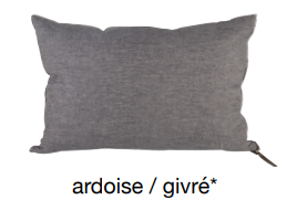 CRUMPLED WASHED LINEN - ARDOISE/GIVRE 20x20