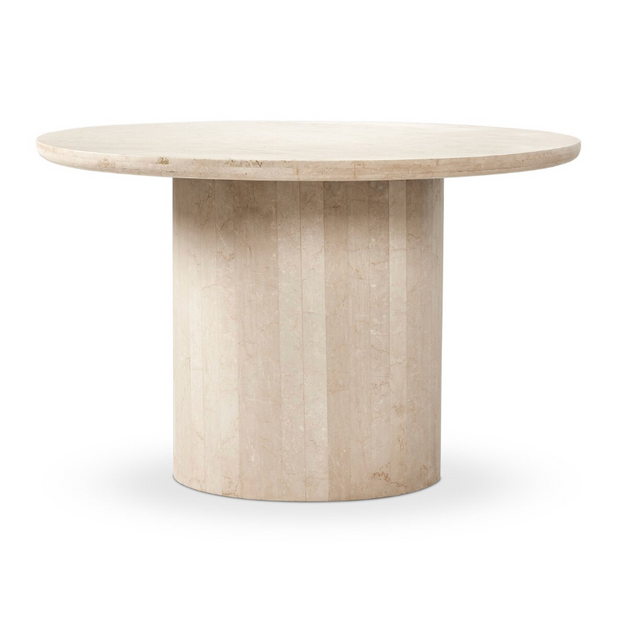 Oakland Outdoor Dining Table 48  Outdoor Cream Marble