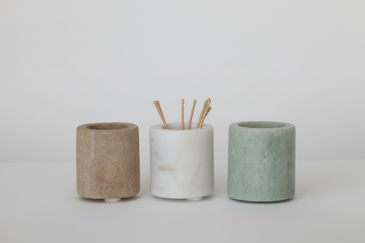 SANDSTONE/MARBLE TOOTHPICK HOLDER