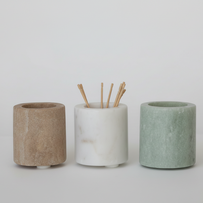 SANDSTONE/MARBLE TOOTHPICK HOLDER