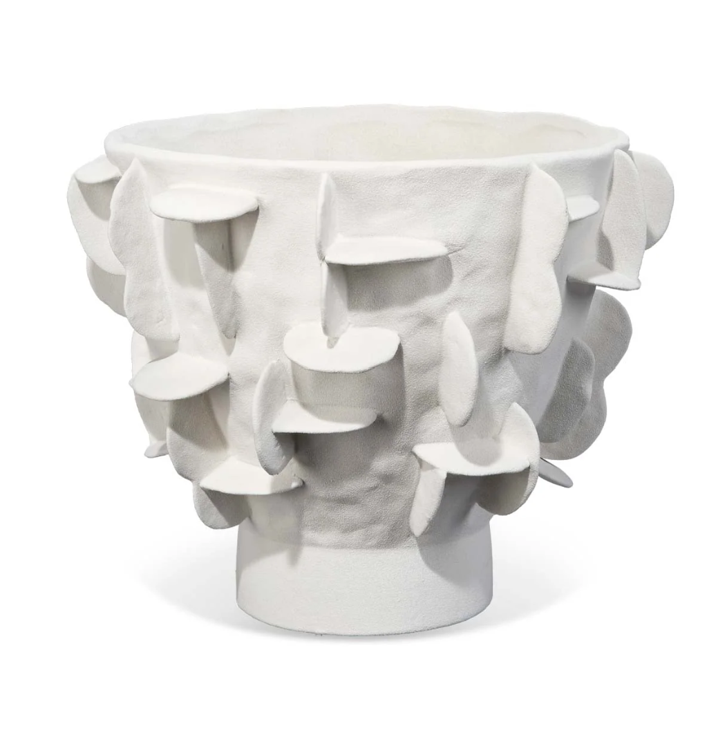 HELIOS VASE WHITE CERAMIC