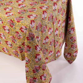HANDPRINTED COTTON TABLECLOTH
