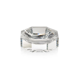 GLASS CRYSTAL OCTAGON BOWL CLEAR