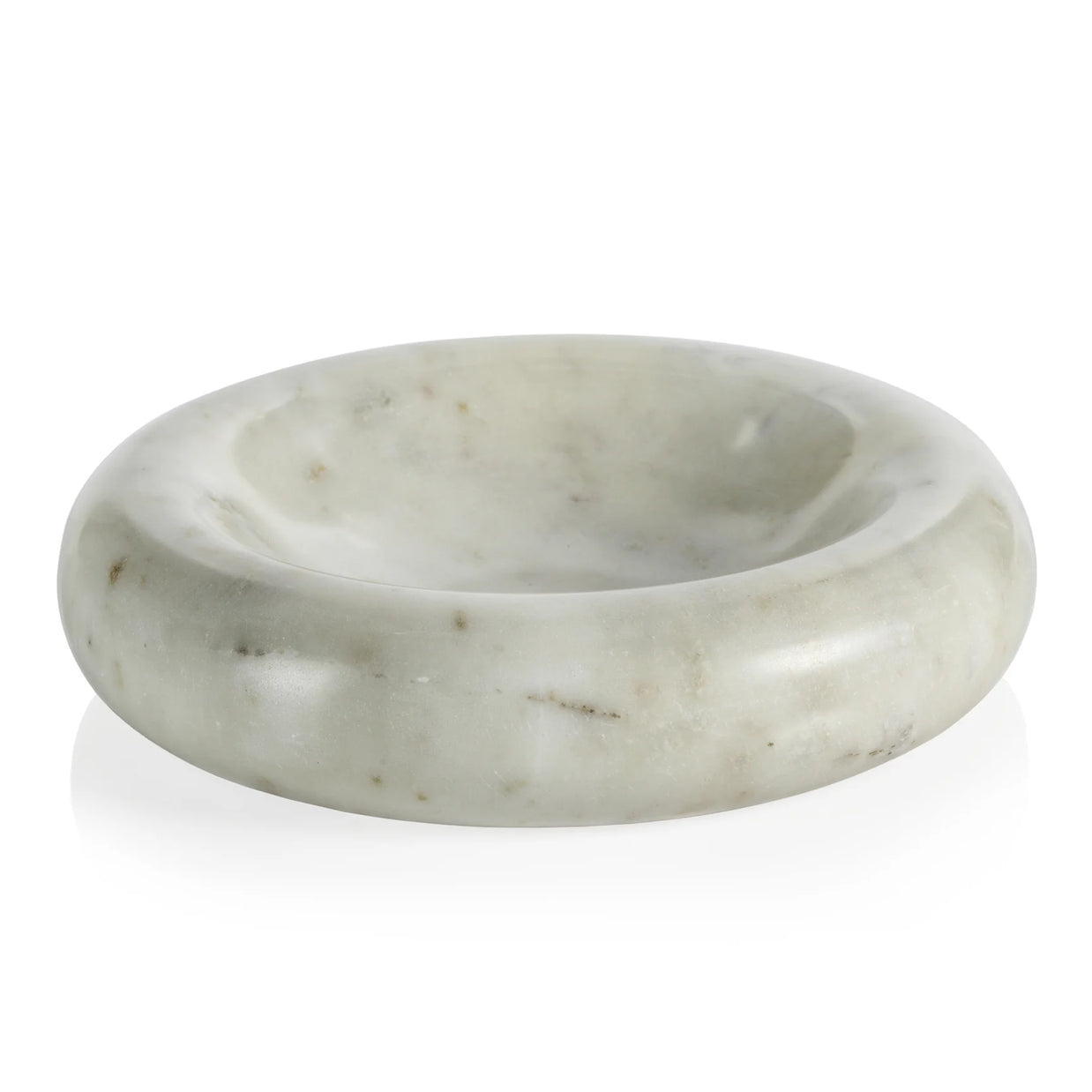 CURVED ROUND MARBLE BOWL LARGE