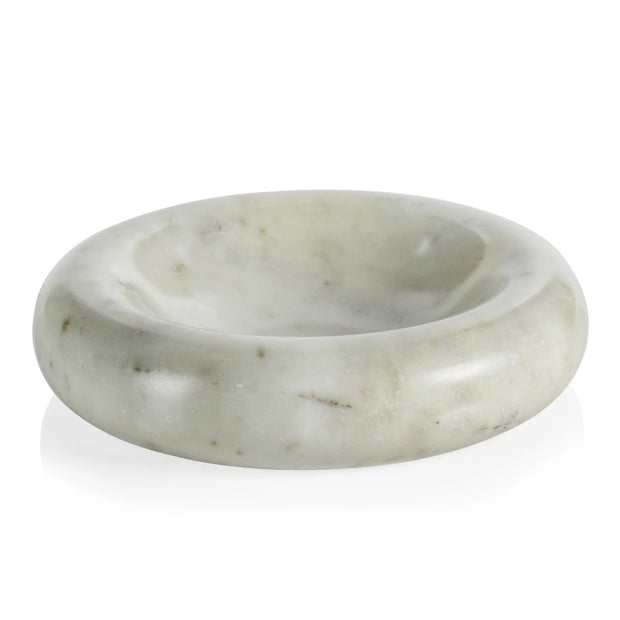 CURVED ROUND MARBLE BOWL LARGE