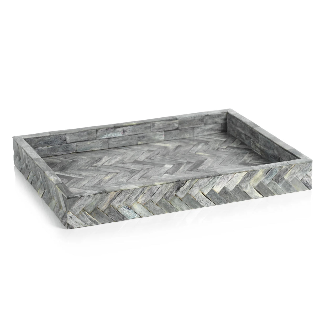 MAYFAIR WOVEN BONE TRAY LARGE