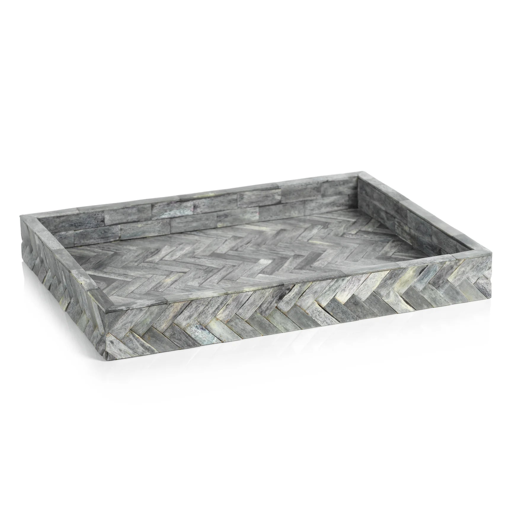 MAYFAIR WOVEN BONE TRAY LARGE