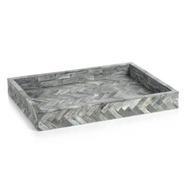 MAYFAIR WOVEN BONE TRAY LARGE