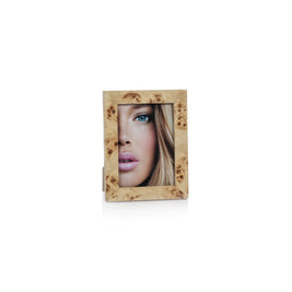 BURL WOOD VENEER PHOTO FRAME 5X7
