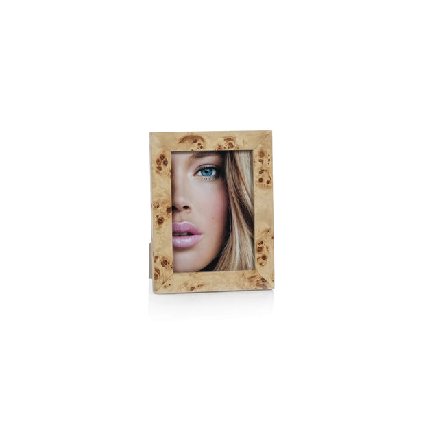 BURL WOOD VENEER PHOTO FRAME 5X7