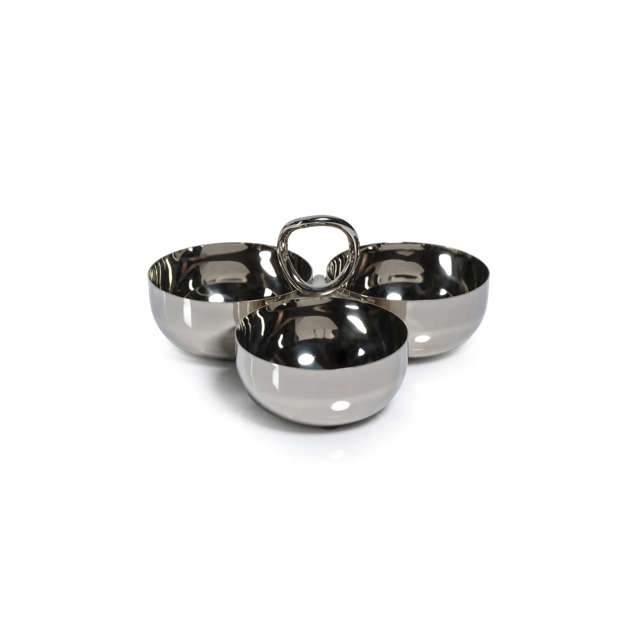 APERITIFS COCKTAIL CONDIMENT BOWL SET POLISHED NICKEL