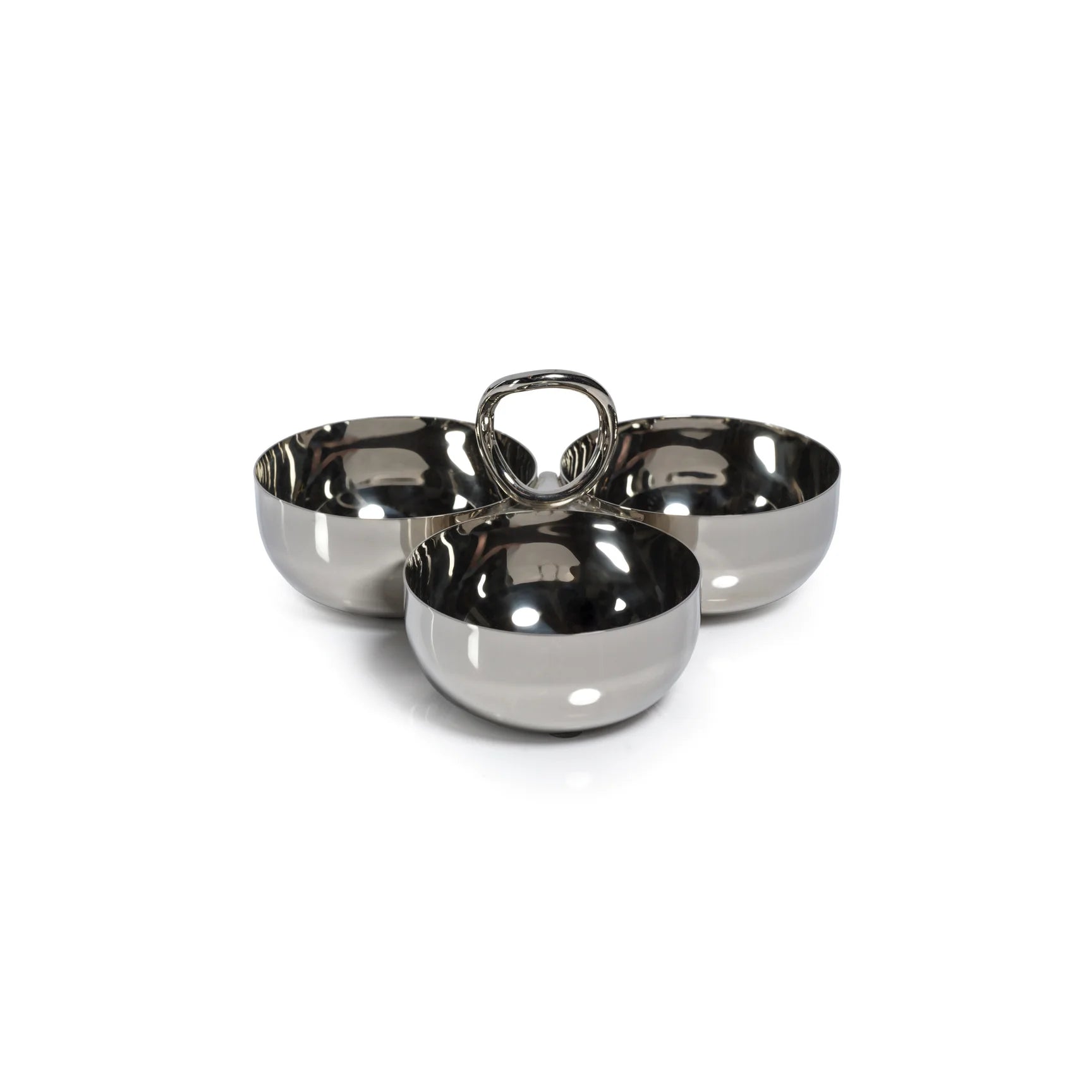 APERITIFS COCKTAIL CONDIMENT BOWL SET POLISHED NICKEL
