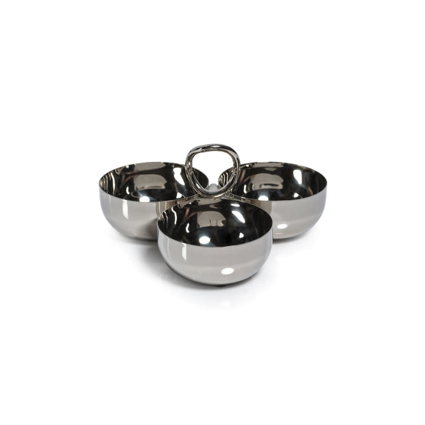 APERITIFS COCKTAIL CONDIMENT BOWL SET POLISHED NICKEL